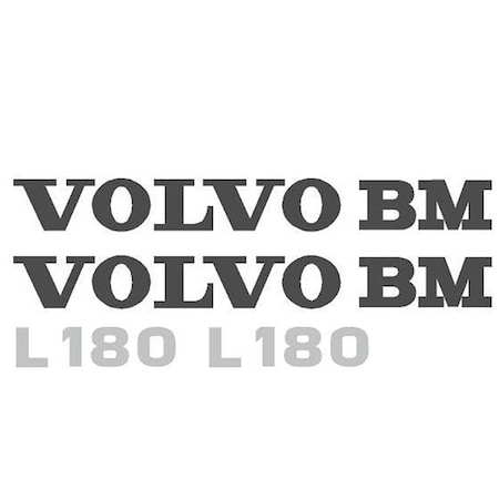 Aftermarket Volvo BM Wheel Loader L180 Decal Set without Stripes VOLL180DECALSET